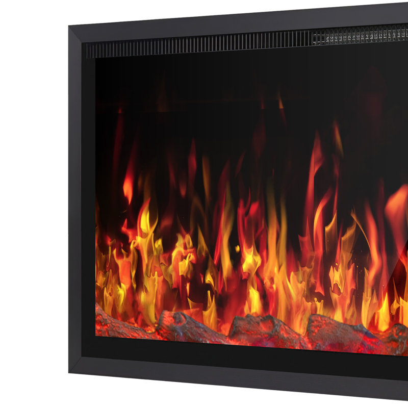 Wrought Studio™ Recessed And Wall Mounted Electric Fireplace